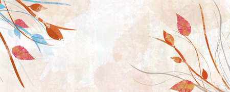 autumn fall of yellow leaves. bright decoration bannerの写真素材