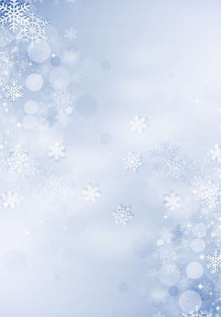 winter christmas red balls and snowflakes greeting decoration bannerの写真素材