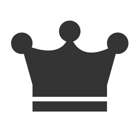 Crown icon. Simple flat logo of crown on white background. Vector illustration.のイラスト素材
