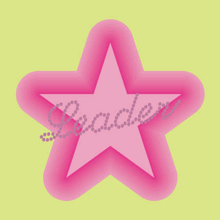 Cute childish vector star with inspirational fashion lettering. Motivational baby graffiti. Typographic infant girl design. Good for t-shirt print, banner, logo or label.のイラスト素材