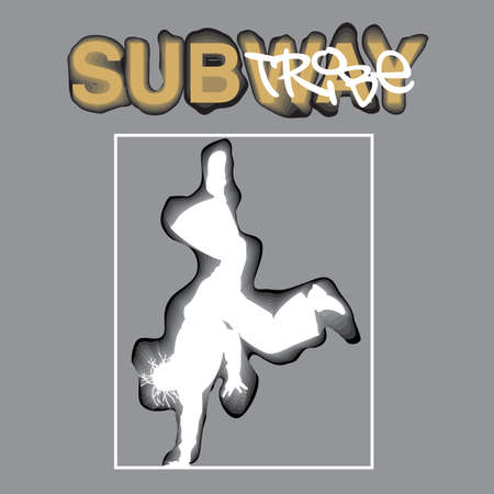 Inspirational street graffiti. Motivation vector text - urban or dance theme. Good for t-shirt print, banner, logo or label. Typographic modern street industrial lettering design object.のイラスト素材