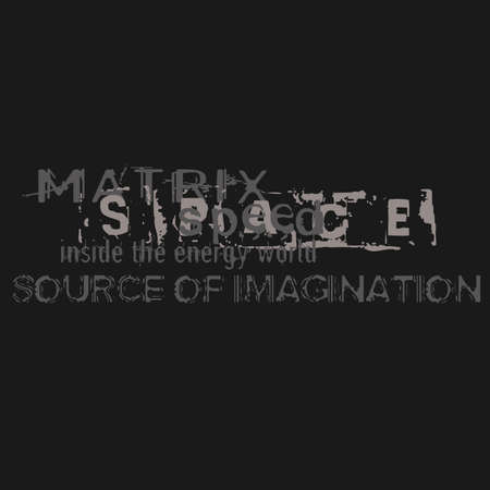 Inspirational grunge lettering for t-shirt print, banner, logo or label. Clothes design element. Motivational vector illustration.のイラスト素材