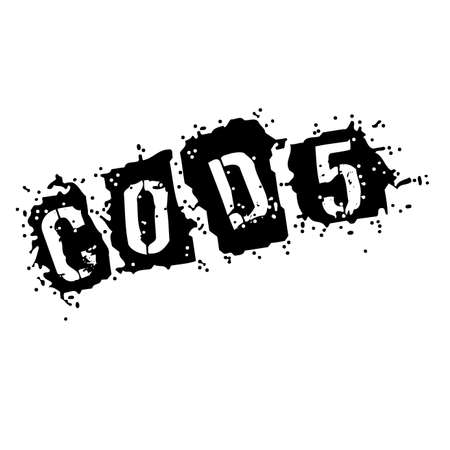 Inspirational grunge lettering for t-shirt print, banner. Clothes design element. Motivational vector illustration.のイラスト素材