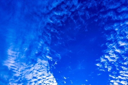 A little clouds with blue sky on the morning for background and wallpaper.Freshness and freedom concept.の写真素材