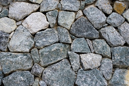 Natural Stone and rock for decorative fence and add more strength.の写真素材