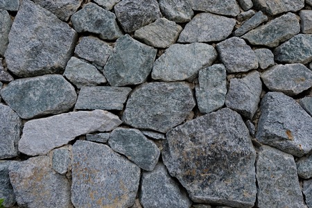 Natural Stone and rock for decorative fence and add more strength.の写真素材