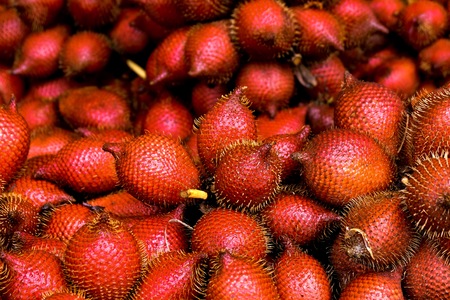 Tropical fruit,Sala or Zalacca it is sweet and sour fruit from Thailand. Sala or Zalacca are sold in the normal market until convenience store of modern tradeの写真素材