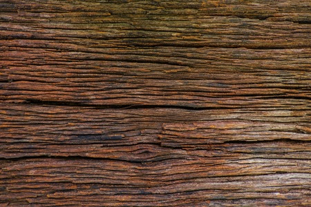 Old brown rough and crack natural wood for background and texture rustic vintage type.の写真素材