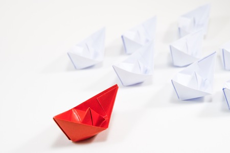 Leader will navigate correct and the best way to follower.の写真素材