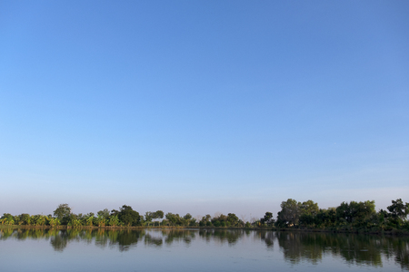 View landscape of lagoon and blue sky for freshness concept.の写真素材