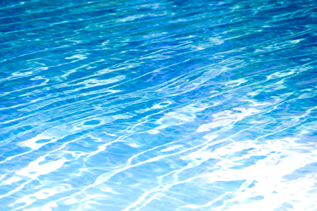 Beautiful blue and white of pool water for abstract background and texture.の写真素材
