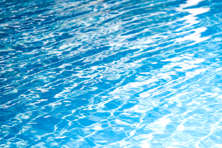 Beautiful blue and white of pool water for abstract background and texture.の写真素材