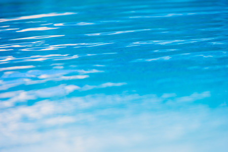 Beautiful blue and white of pool water for abstract background and texture.の写真素材