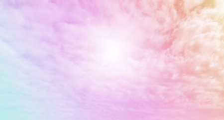 Clouds sky with gradient pastel color use for abstract background.