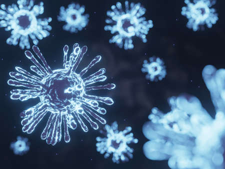 Corona virus mutation under microscope , COVID 19 pandemic from China since 2019 to every country...