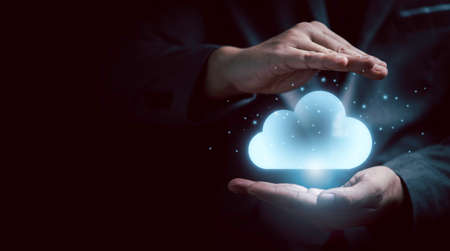 Gesture protect virtual artificial intelligence with cloud computing technology transformation and...