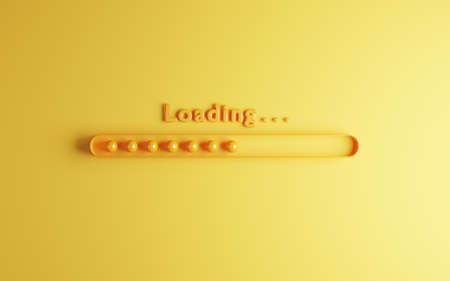 Flat design of Yellow loading icon or download bar for technology and business progressive concept...