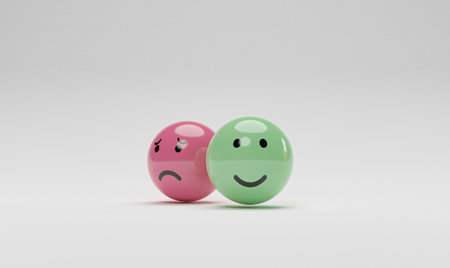 Customer evaluation indicator rating print screen on ball since low to high on white background for client satisfaction and survey after use product and service  concept by 3d render.の写真素材