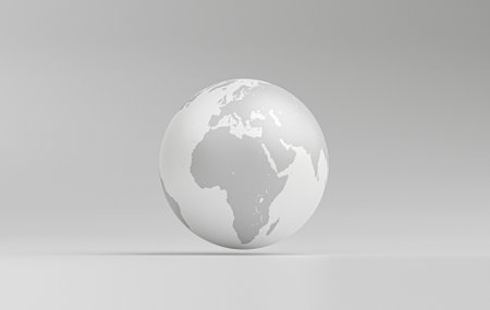 Isolated of White world on white background ,Element of this image from NASA and 3d render.の写真素材