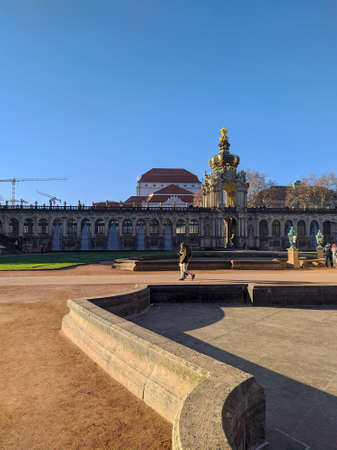 Dresden, Germany - January 2, 2020: Zwinger palace in Dresden, Germany, Europeのeditorial素材