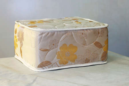 sample of the bed mattress, exhibition copy, on an isolated backgroundの写真素材