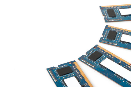 laptop RAM kit on white isolated background