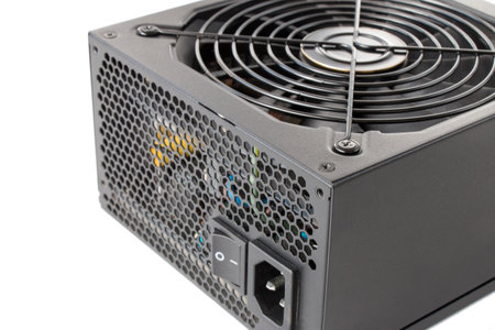 Computer Power Supply Unit, close upの写真素材