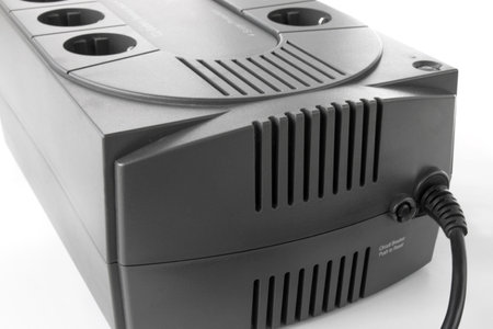 uninterruptible power supply on a white backgroundの写真素材