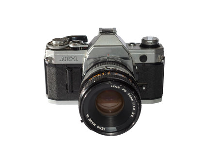 old film camera with lensのeditorial素材