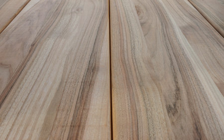 Wooden boards, a board with a seamed edge for building a house and interior decoration, on an isolated whiteの写真素材