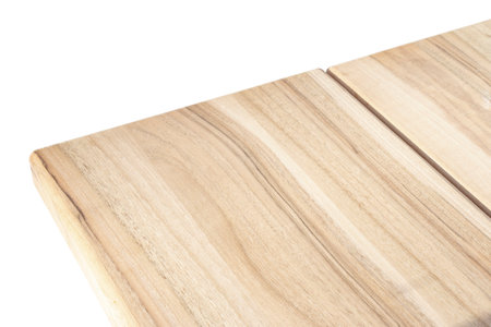 Wooden boards, a board with a seamed edge for building a house and interior decoration, on an isolated whiteの写真素材