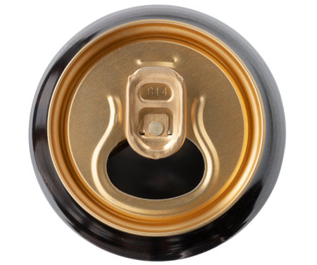 aluminum beer can, top view, cut outの写真素材