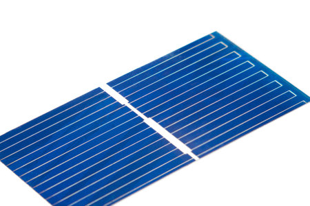 vector photovoltaic cell, solar cell element, isolated on white backgroundの写真素材