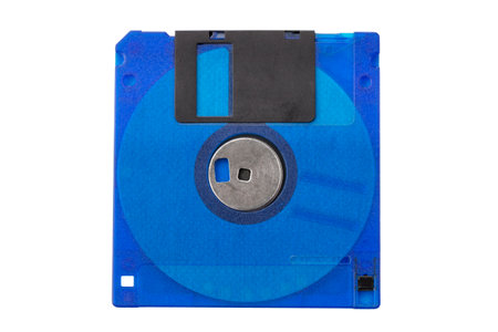 computer floppy disk, isolated on a white background, with copy spaceの写真素材