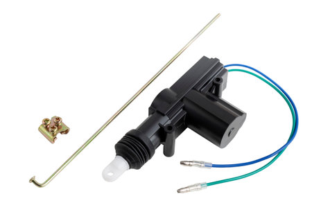 Car door central lock mechanism, isolatedの写真素材