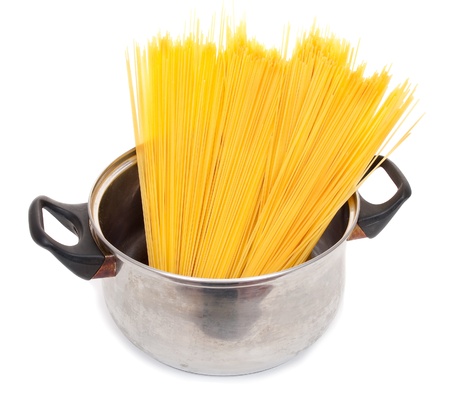 Cook the spagetti in the pan の写真素材