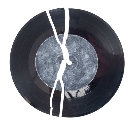 Broken vinylの写真素材