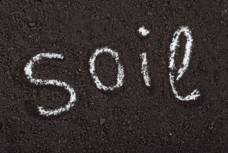 Background soil and the inscriptionの写真素材