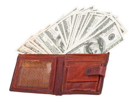 Wallet with dollars