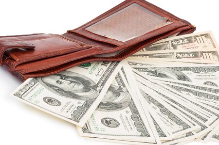 Wallet with dollars