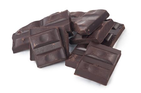 Cracked chocolate barの写真素材