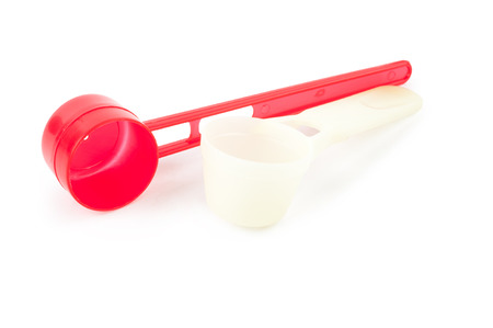 Red measuring spoonの写真素材