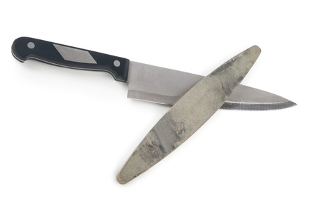 Knife and whetstoneの写真素材