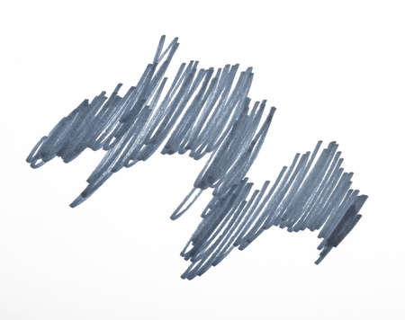 Hand drawn scribble smears on paperの写真素材