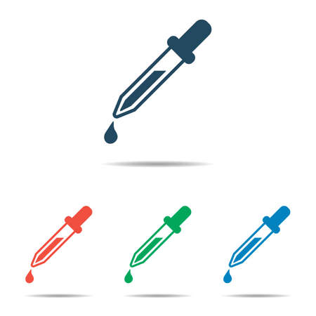 Pipette dropper icon - simple flat design, vectorのイラスト素材