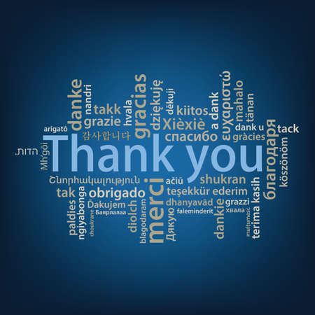 Thank You tag cloud in different languagesのイラスト素材
