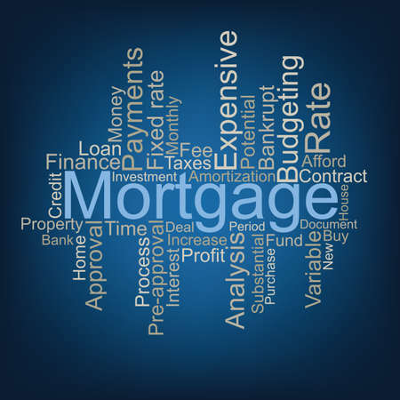 Mortgage tag cloudのイラスト素材