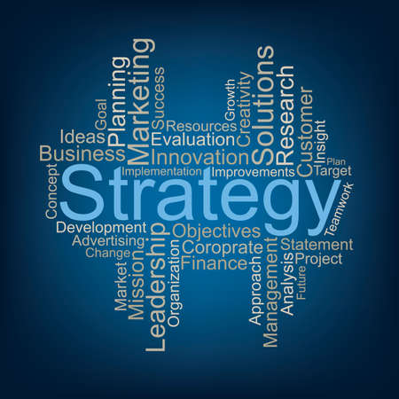 Strategy word cloudのイラスト素材
