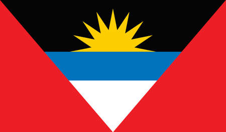 Antigua and Barbuda flag, vectorのイラスト素材