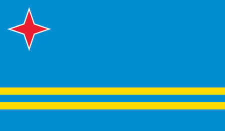 Aruba flag, vectorのイラスト素材